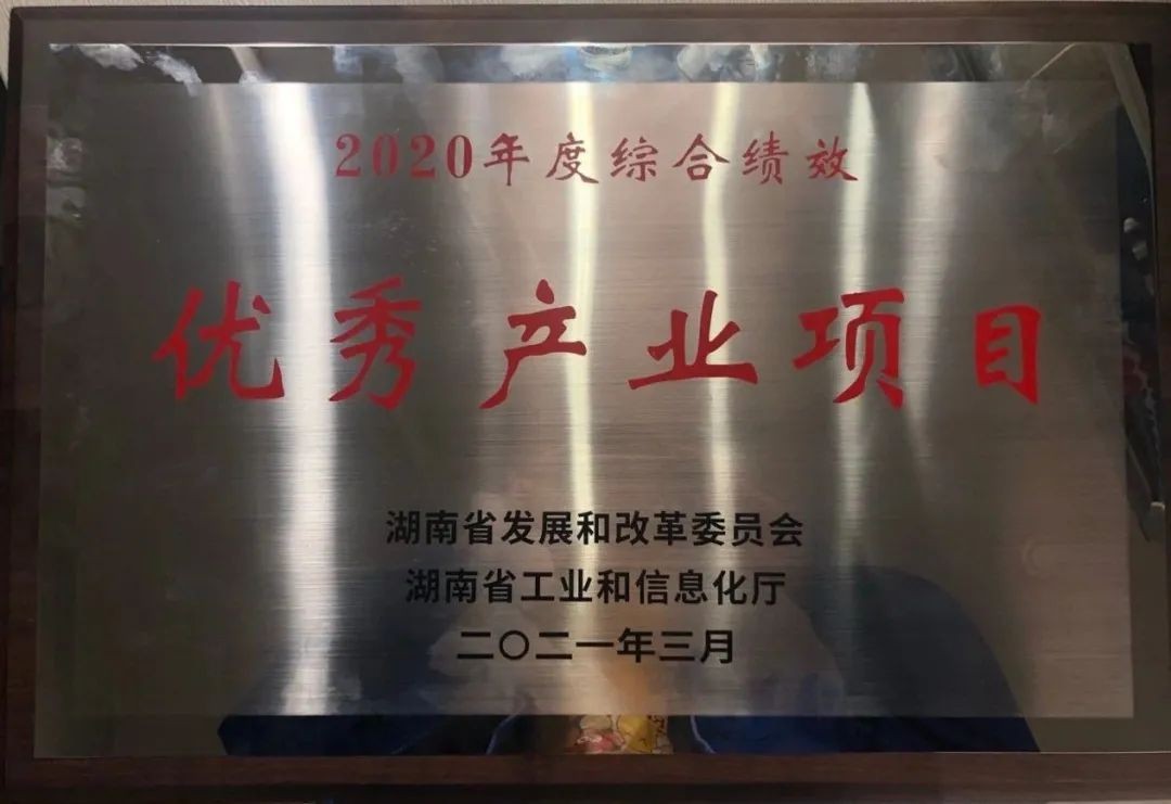 米兰体育·米兰(中国)智能获评湖南“2020年度综合绩效优秀产业项目”