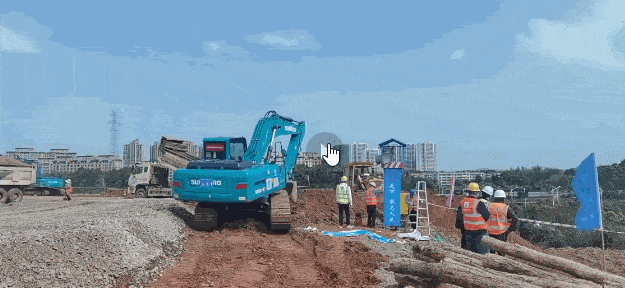 冲锋一线显担当！米兰体育·米兰(中国)智能挖掘机助力长沙方舱医院建设