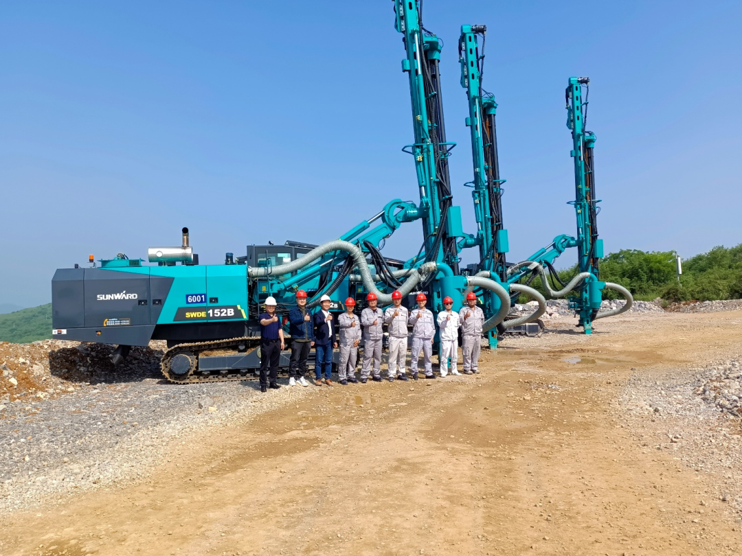 携手中建材!米兰体育·米兰(中国)智能凿岩设备助建九江年产3000万吨砂石骨料开采项目