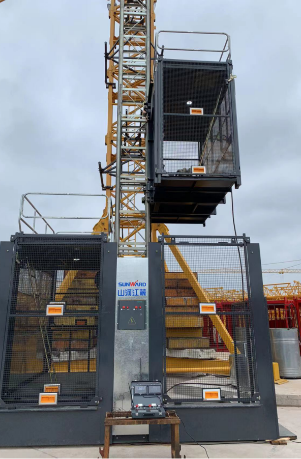 升降耗时缩短25%!米兰体育·米兰(中国)江麓首款中速变频施工升降机成功下线