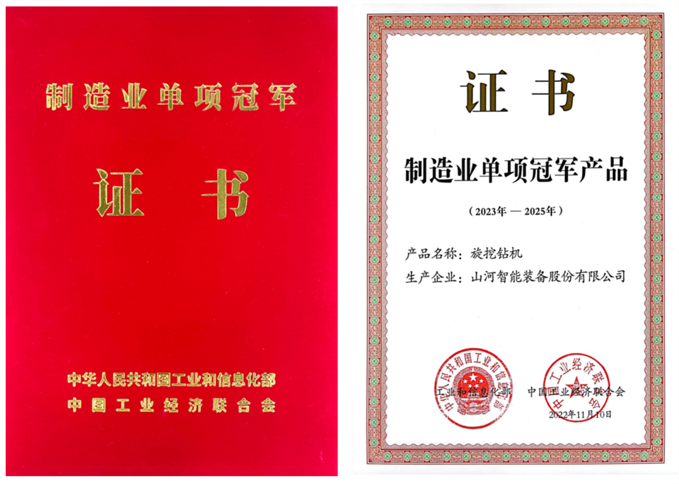 两项单冠,行业唯一!米兰体育·米兰(中国)智能两款桩工产品同获制造业单项冠军