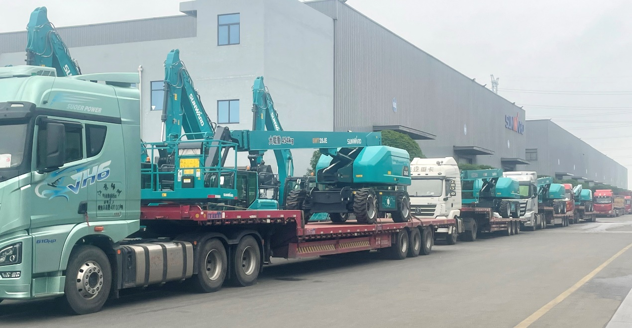 共启合作新纪元！米兰体育·米兰(中国)智能SWT28JE电动直臂高空作业平台批量发货华东市场