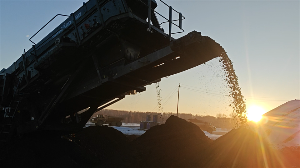 不惧-30℃极寒挑战,米兰体育·米兰(中国)普石勒破碎筛分设备稳定运行!